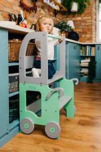 Väikese Printsessi köögitorn/laud ja tool kõik ühes, kahevärviline, Lastelauad, toolid, Arvuti-ja kirjutuslauad, Lastetoolid, Lastemööbel ja sisustus